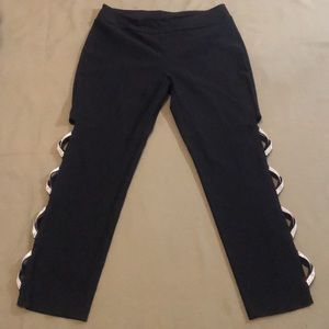 KRISTEN’S KLOSET  Lovely Women’s  size 12” Pants , bling  crystal design on legs